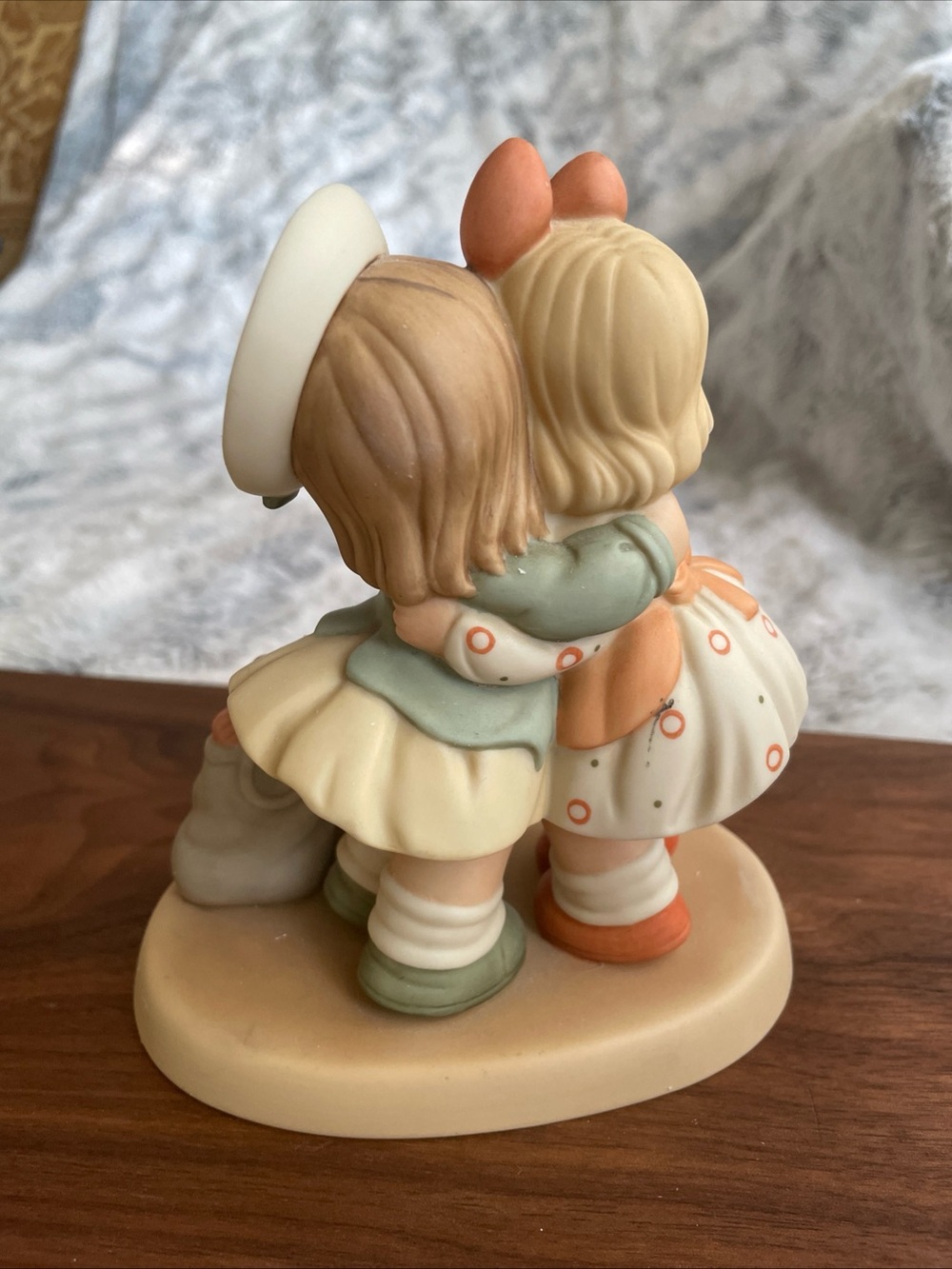 Enesco Pastel Cream, Peach & Mint Hugging Children Figurine - Picture 3 of 10